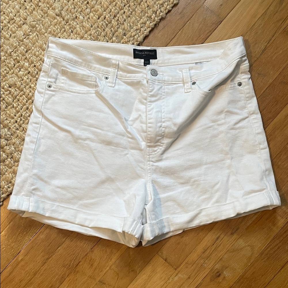 Banana Republic Women's White Jean Shorts